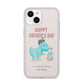 Happy Fathers Day Daddysaurus iPhone 14 Clear Tough Case Starlight