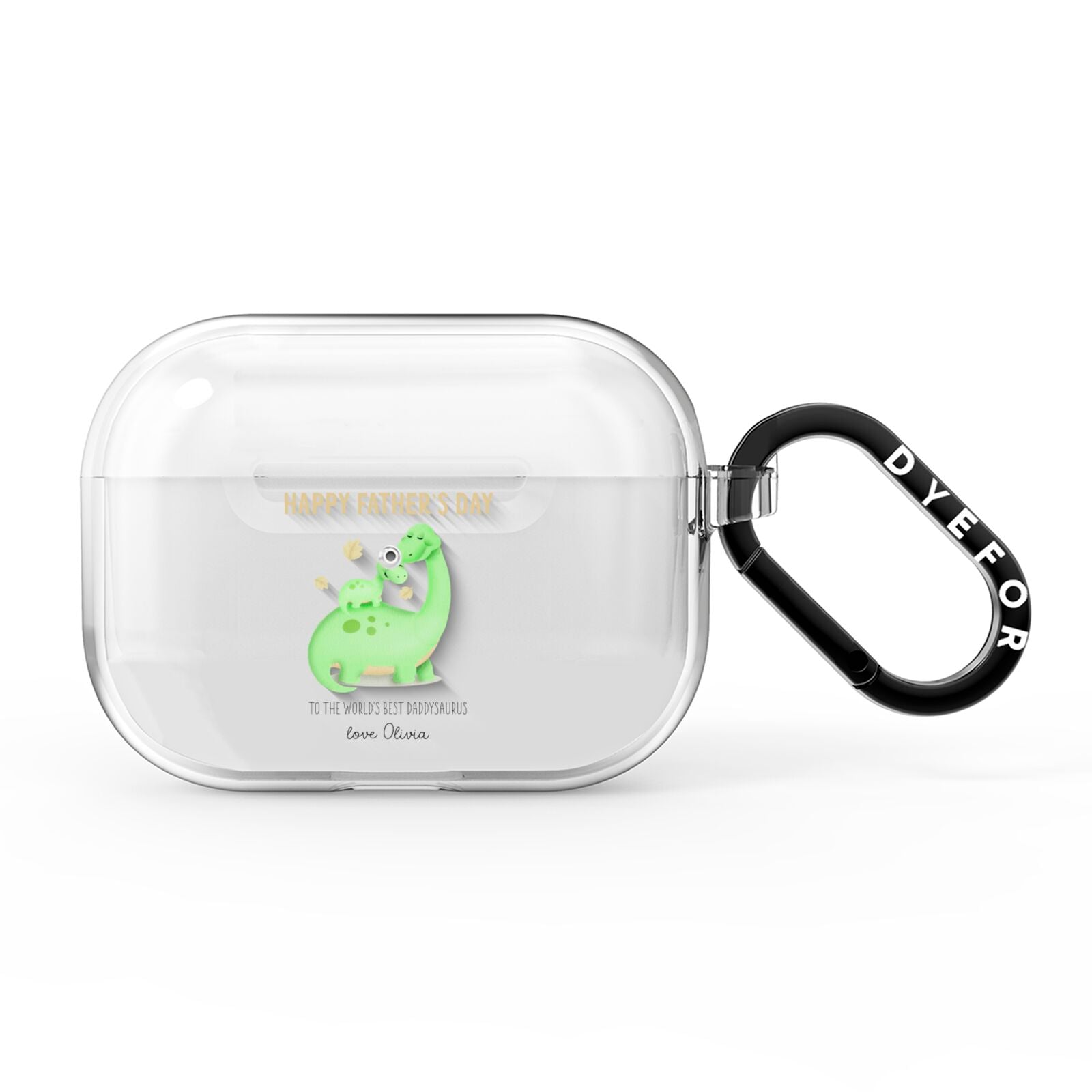 Happy Fathers Day Dino AirPods Pro Clear Case