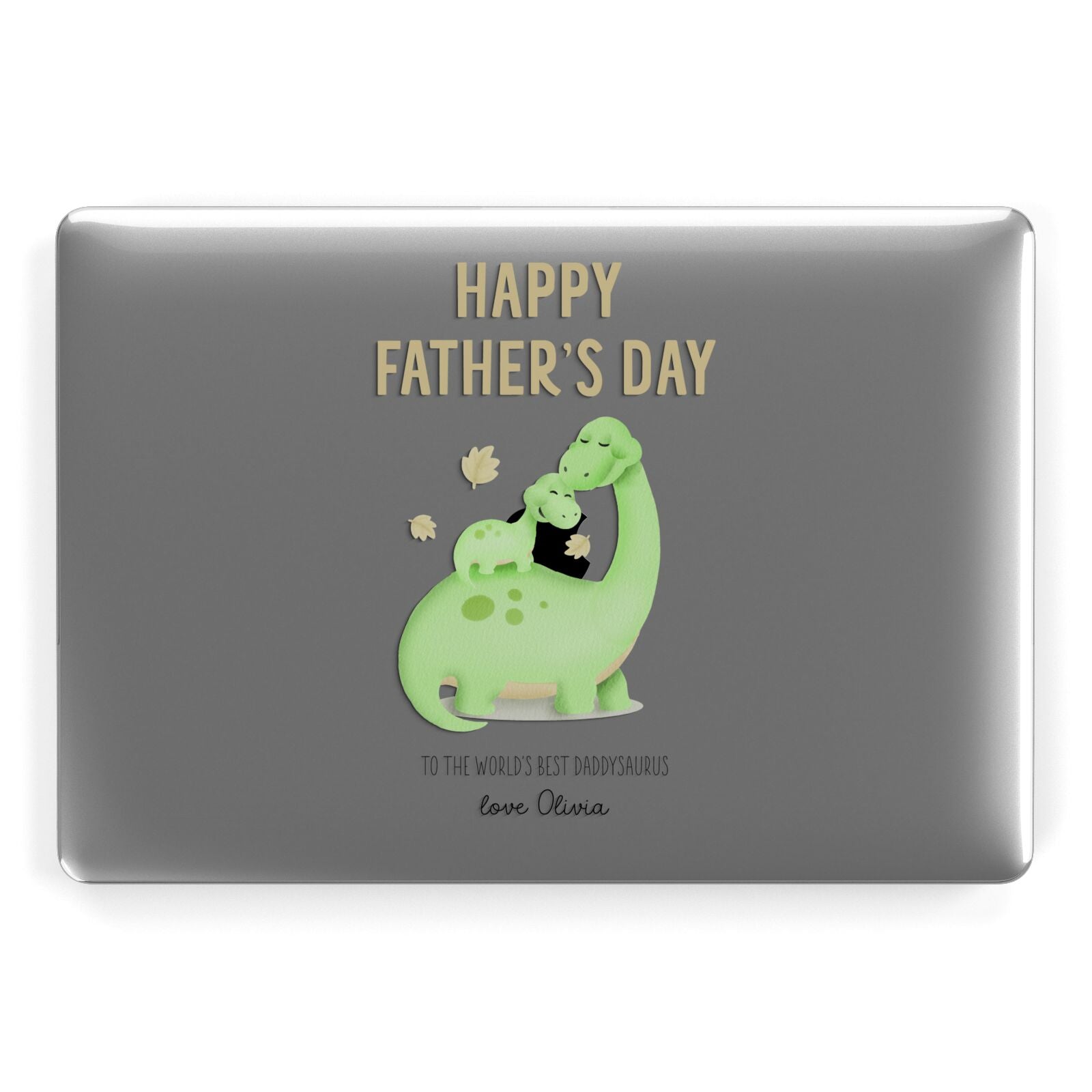 Happy Fathers Day Dino Apple MacBook Case