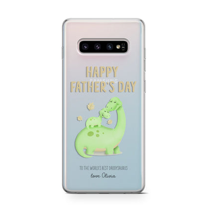 Happy Fathers Day Dino Samsung Galaxy S10 Case