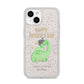 Happy Fathers Day Dino iPhone 14 Glitter Tough Case Starlight