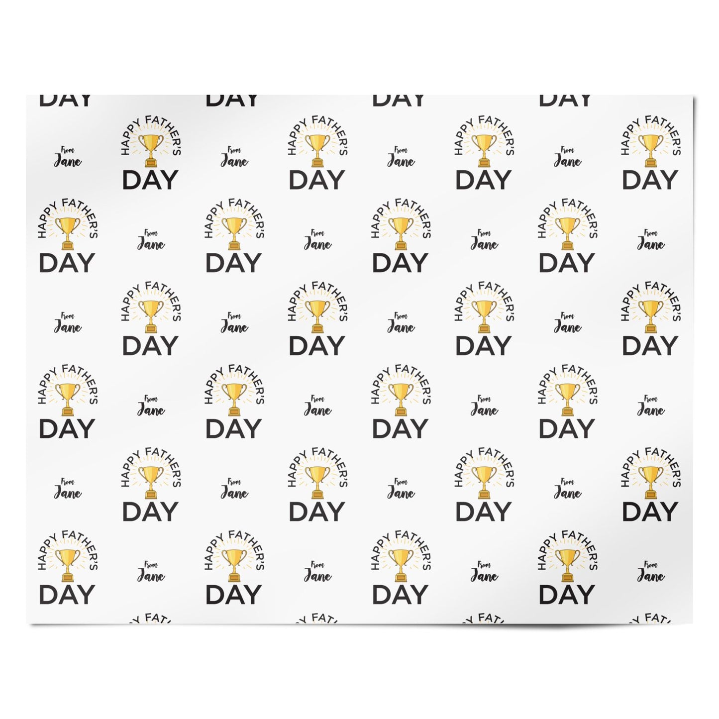 Happy Fathers Day Personalised Wrapping Paper Alternative