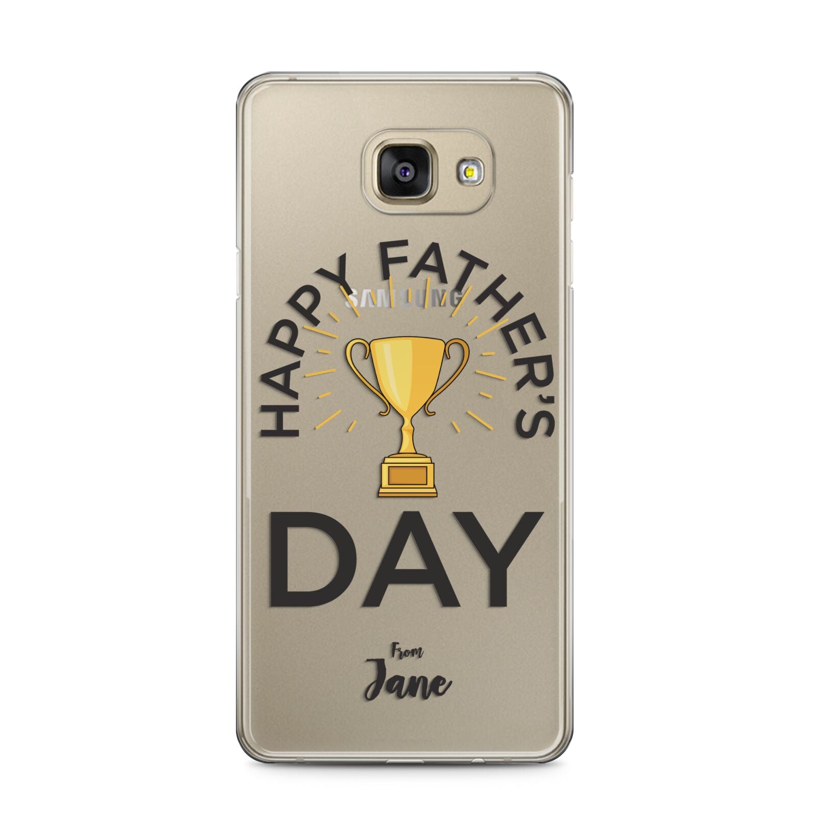 Happy Fathers Day Samsung Galaxy A5 2016 Case on gold phone