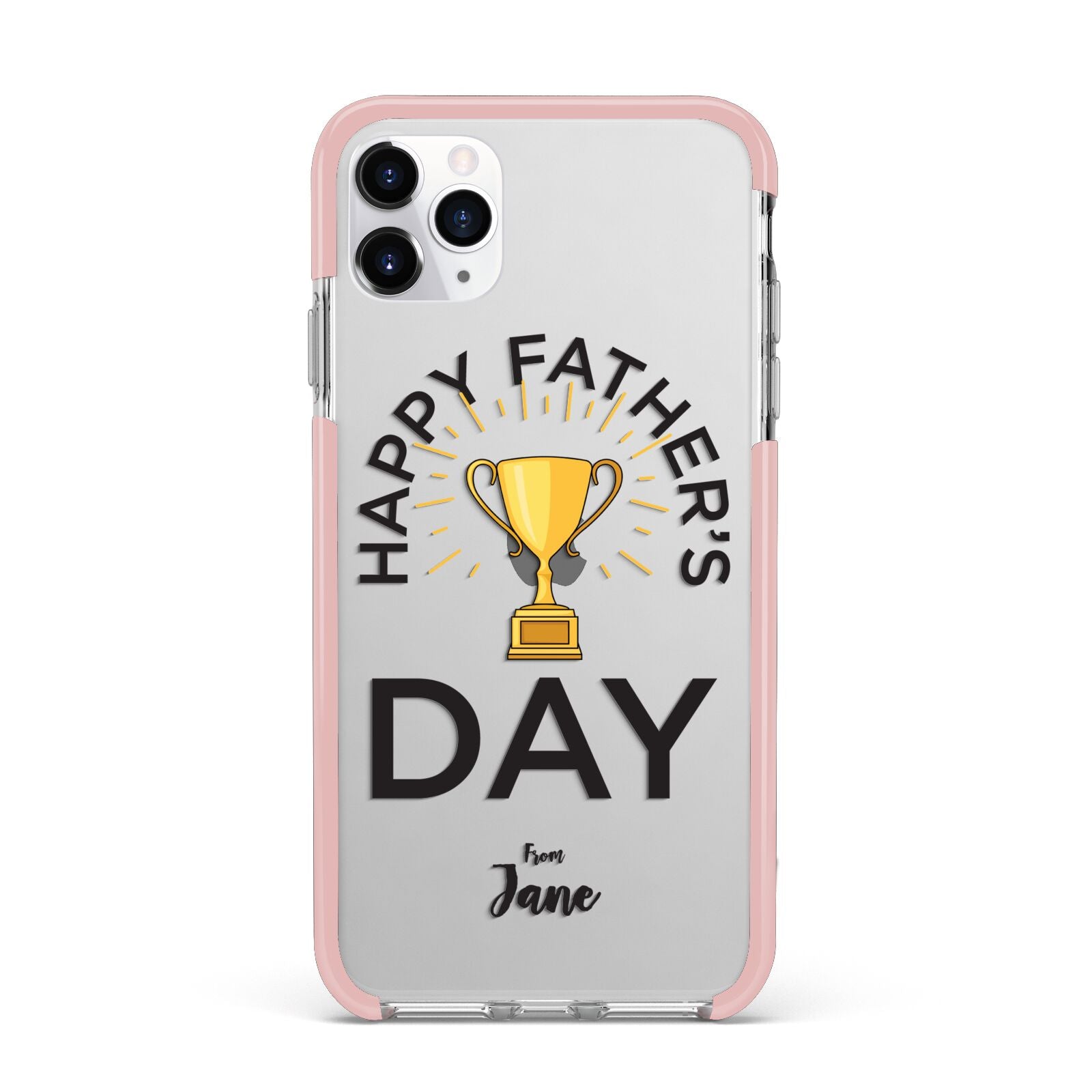 Happy Fathers Day iPhone 11 Pro Max Impact Pink Edge Case