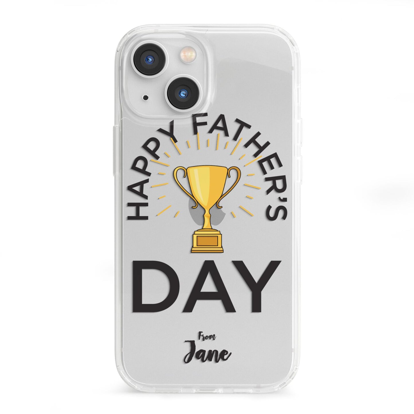 Happy Fathers Day iPhone 13 Mini Clear Bumper Case
