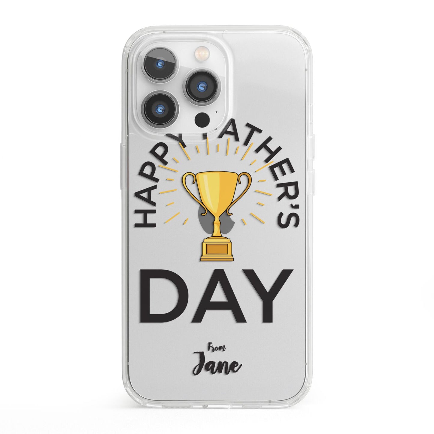 Happy Fathers Day iPhone 13 Pro Clear Bumper Case