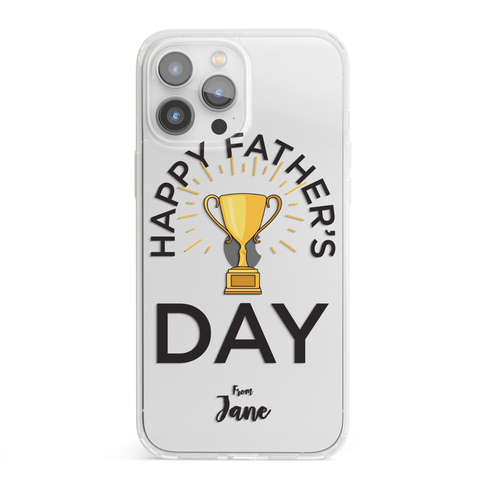 Happy Fathers Day iPhone 13 Pro Max Clear Bumper Case