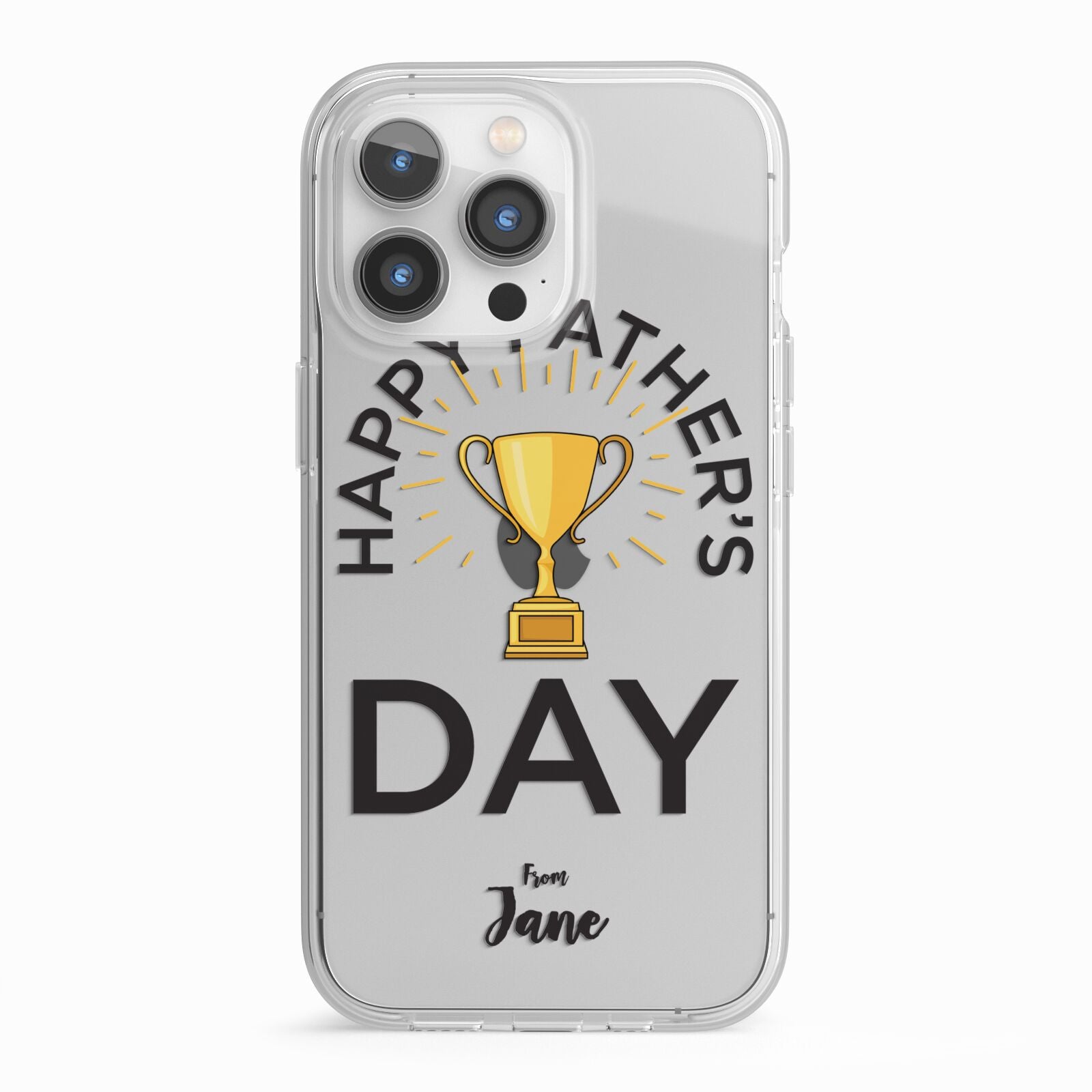 Happy Fathers Day iPhone 13 Pro TPU Impact Case with White Edges