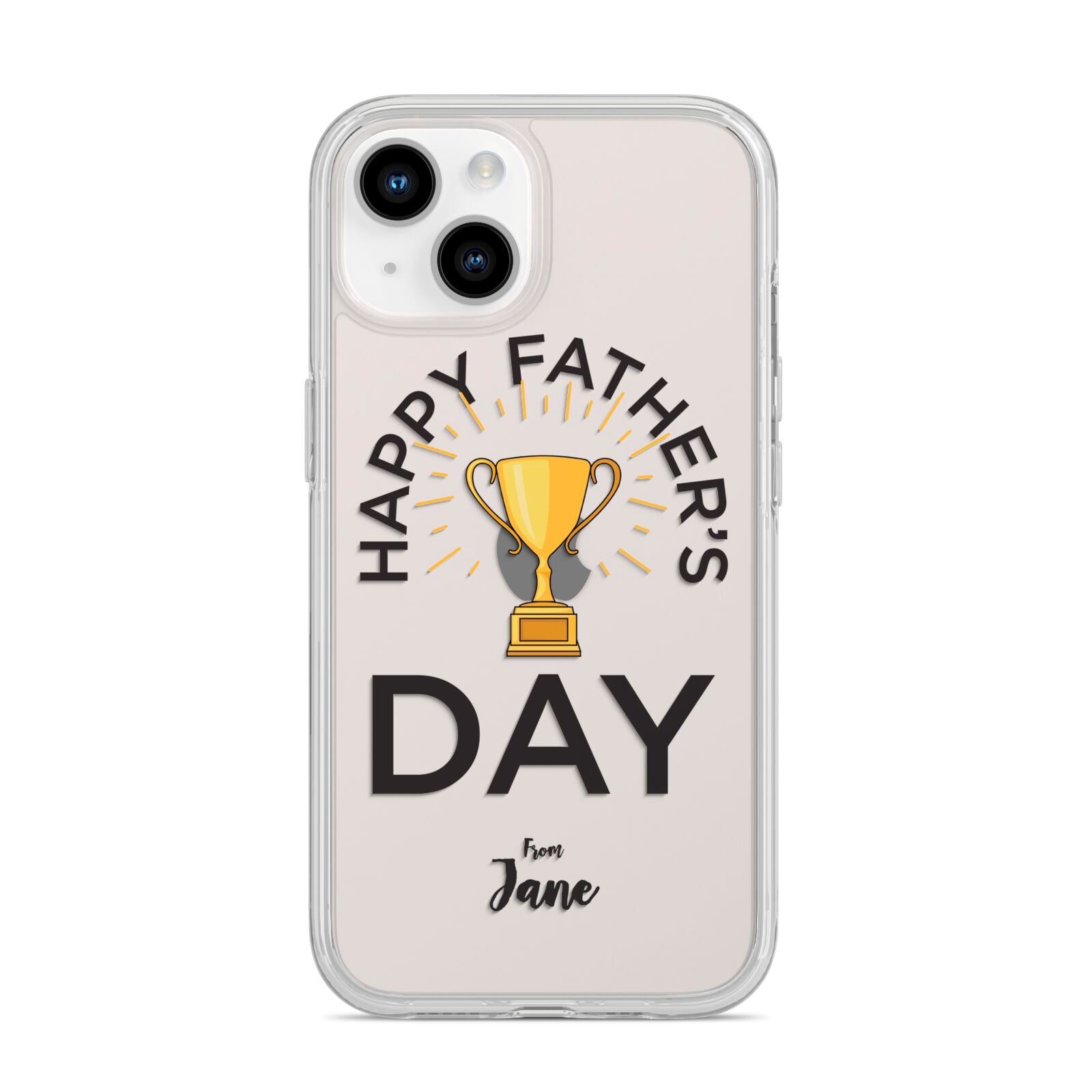 Happy Fathers Day iPhone 14 Clear Tough Case Starlight