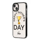 Happy Fathers Day iPhone 14 Plus Black Impact Case Side Angle on Silver phone