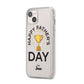Happy Fathers Day iPhone 14 Plus Clear Tough Case Starlight Angled Image