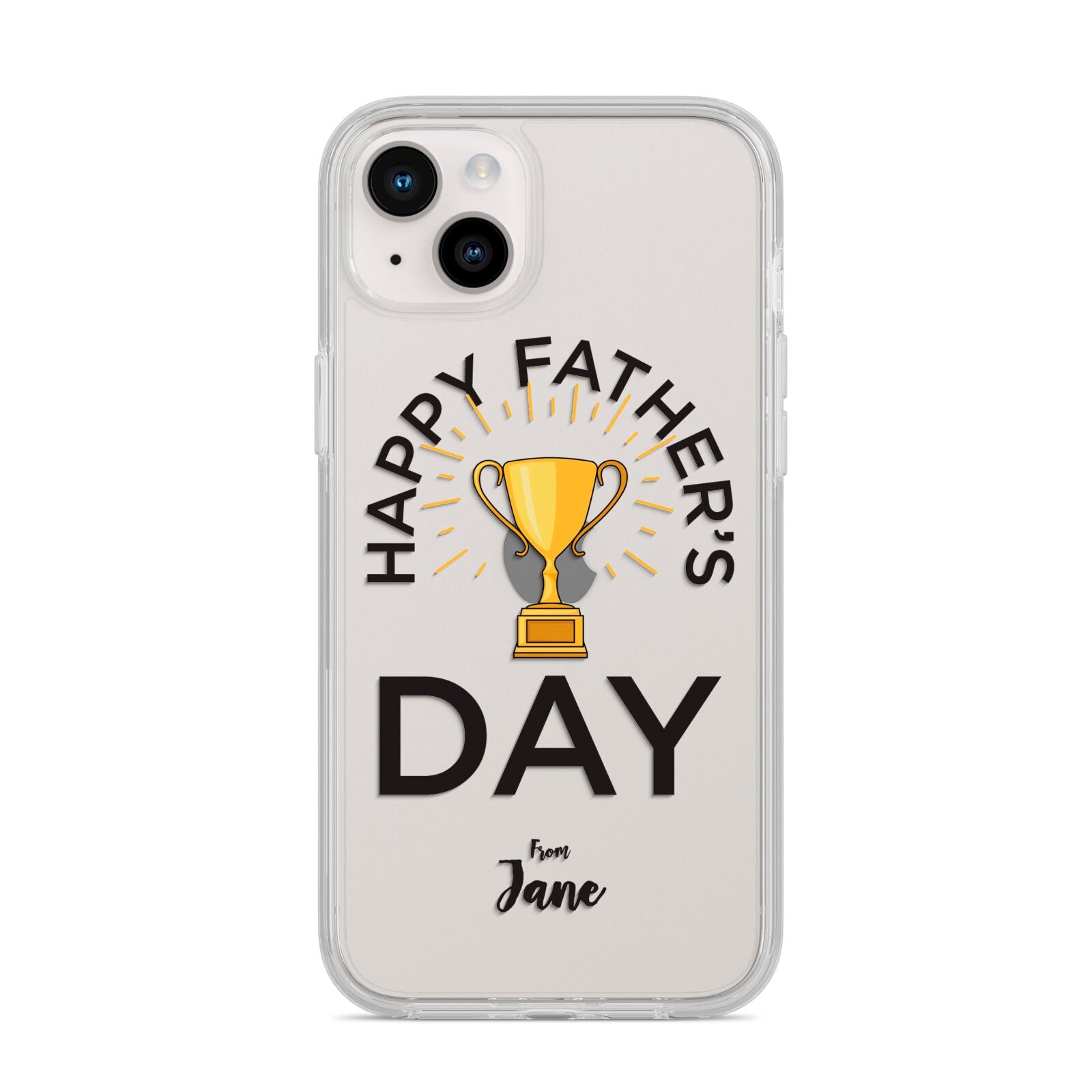 Happy Fathers Day iPhone 14 Plus Clear Tough Case Starlight