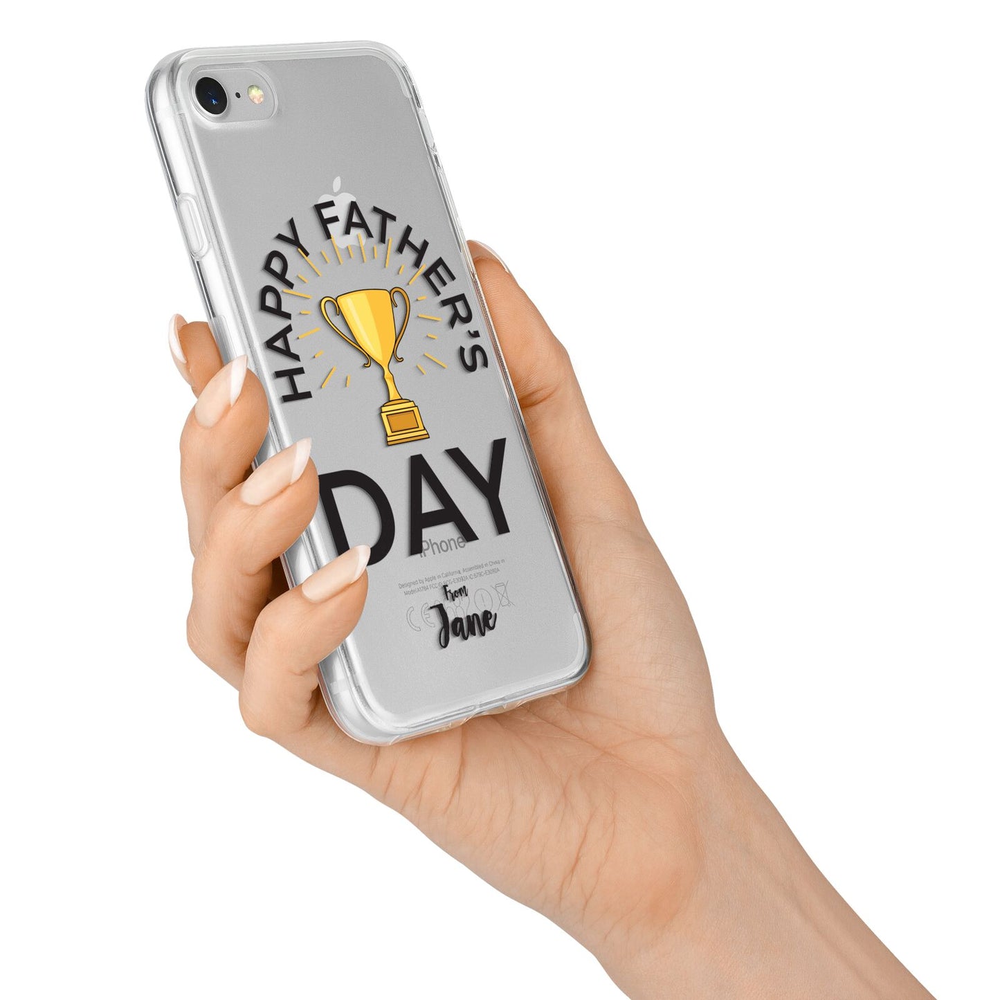 Happy Fathers Day iPhone 7 Bumper Case on Silver iPhone Alternative Image