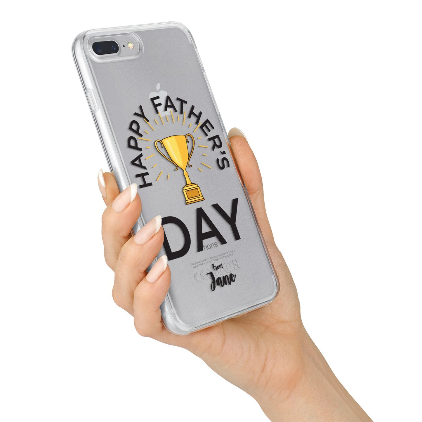 Happy Fathers Day iPhone 7 Plus Bumper Case on Silver iPhone Alternative Image