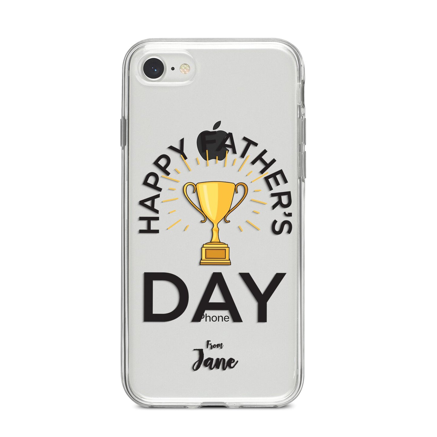Happy Fathers Day iPhone 8 Bumper Case on Silver iPhone
