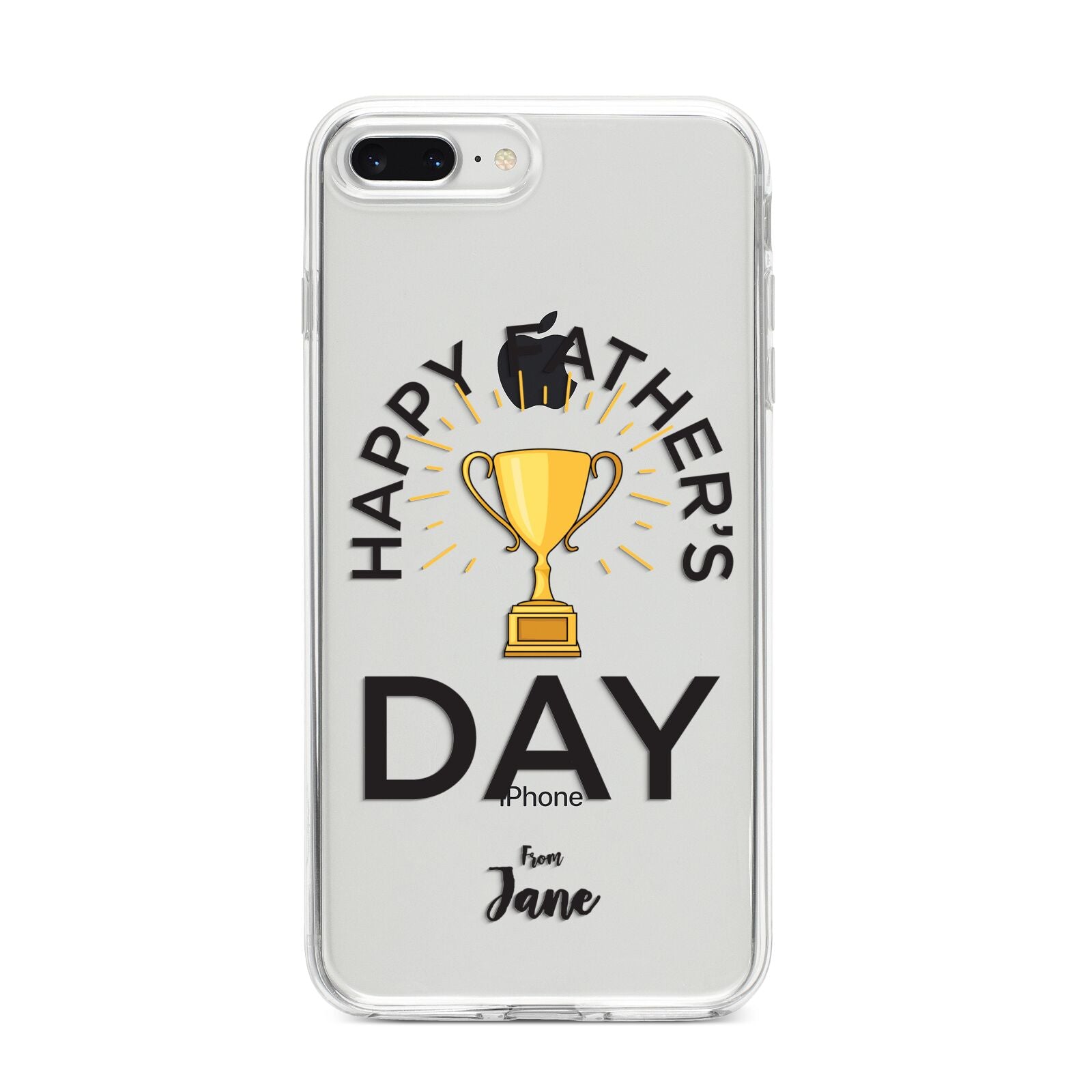 Happy Fathers Day iPhone 8 Plus Bumper Case on Silver iPhone