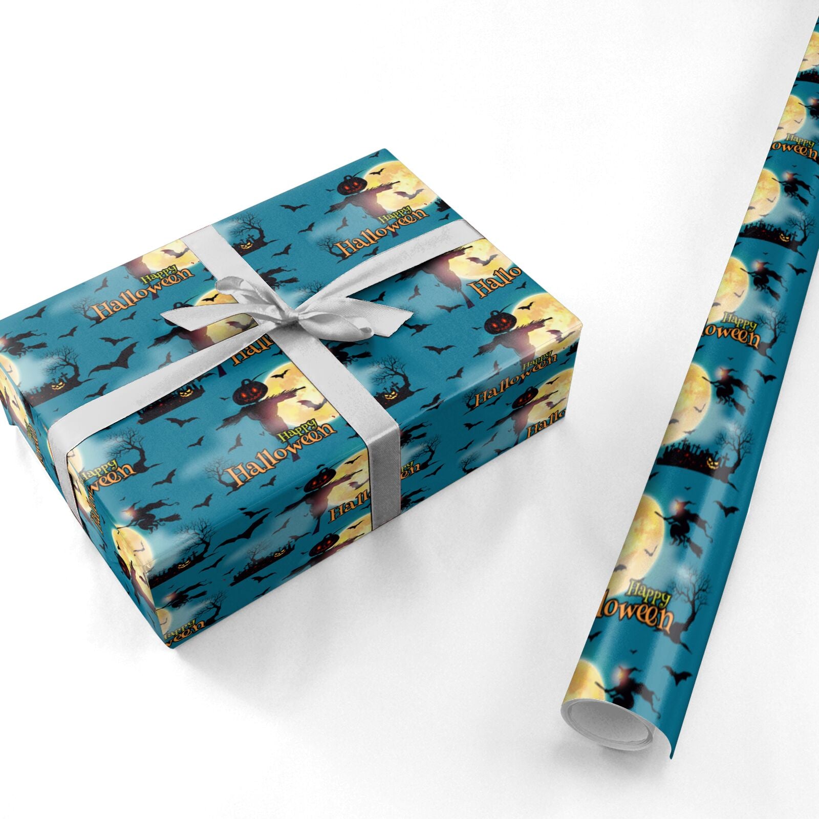 Happy Halloween Graveyard Personalised Wrapping Paper