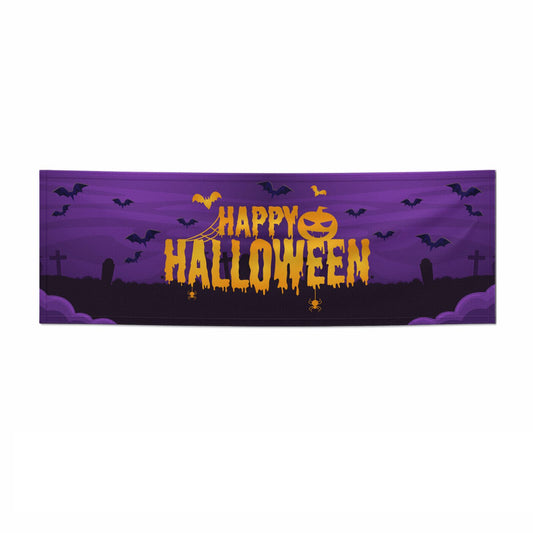 Happy Halloween Orange Text 6x2 Paper Banner
