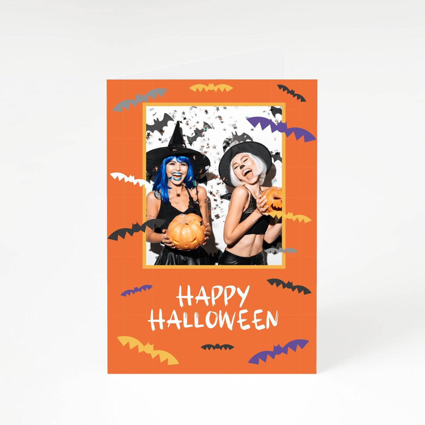 Happy Halloween Photo Upload A5 Greetings Card