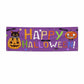 Happy Halloween Purple 6x2 Vinly Banner with Grommets