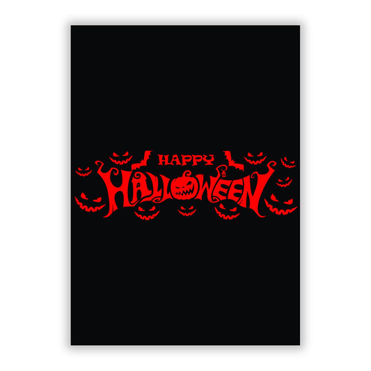 Happy Halloween Spooky A5 Flat Greetings Card
