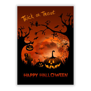 Happy Halloween Trick or Treat Greetings Card