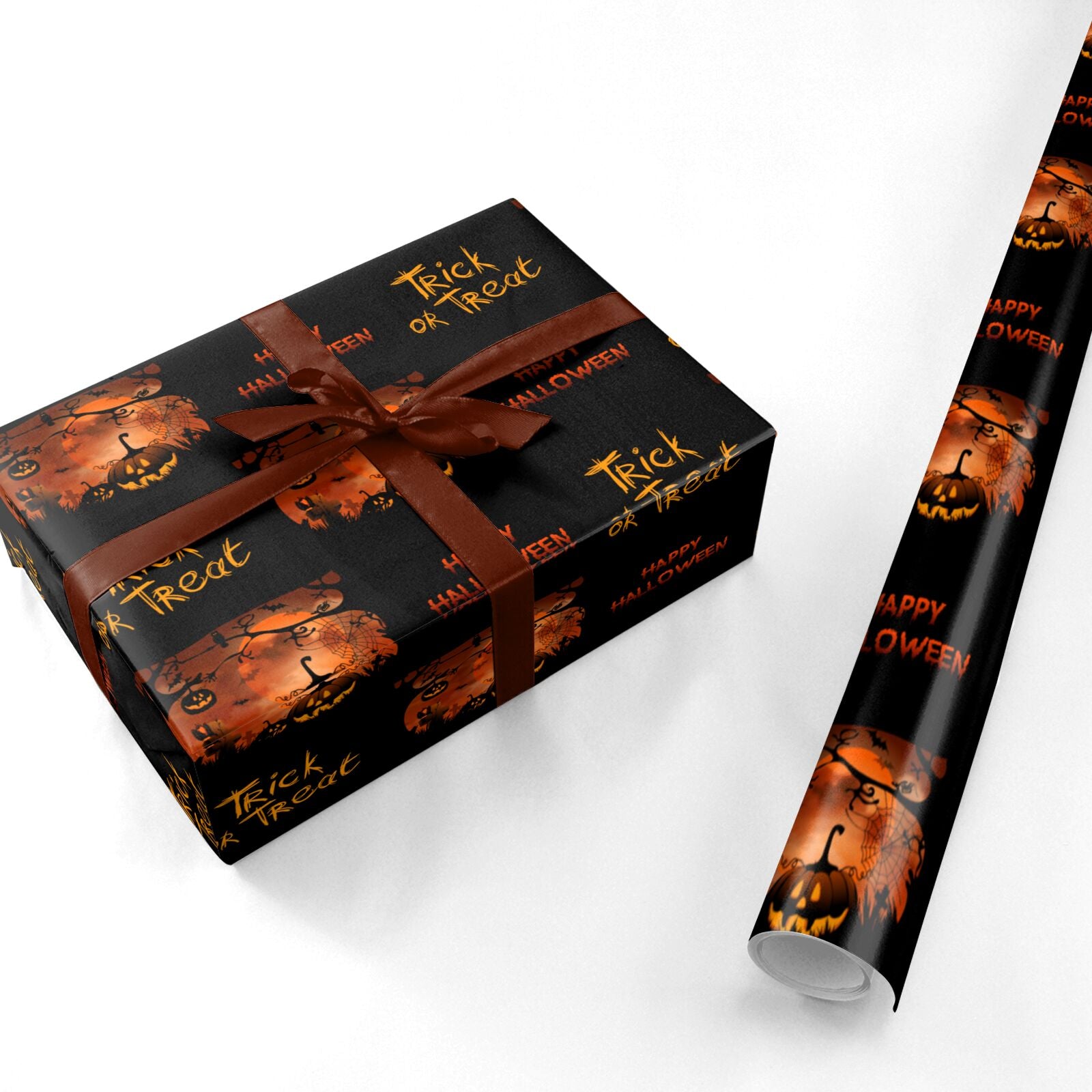 Happy Halloween Trick or Treat Personalised Wrapping Paper