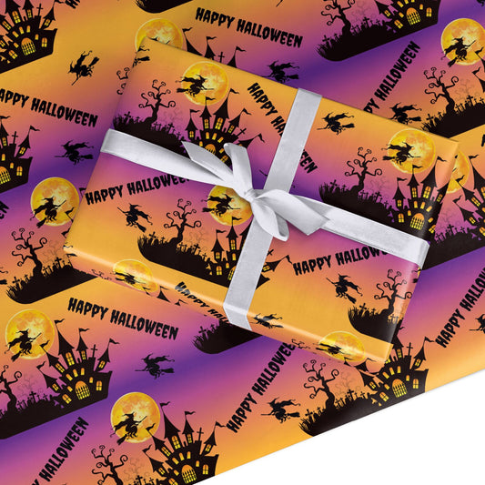 Happy Halloween Witch Custom Wrapping Paper
