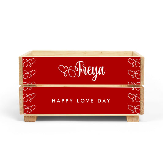 Happy Love Day Personalised Christmas Eve Crate Box