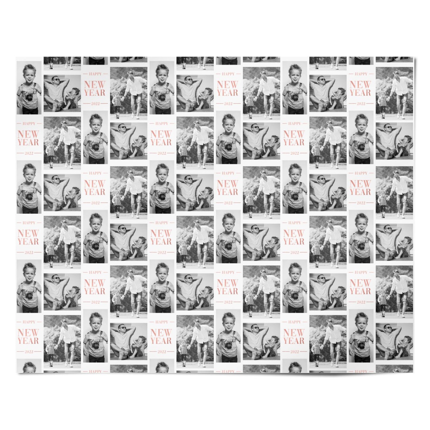 Happy New Year Photo Upload Personalised Wrapping Paper Alternative