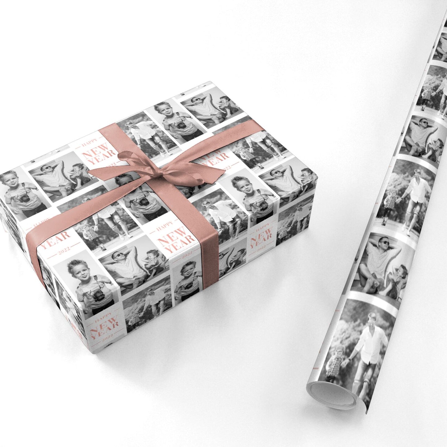 Happy New Year Photo Upload Personalised Wrapping Paper