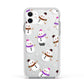 Happy Snowmen Illustrations Apple iPhone 11 in White with White Impact Case