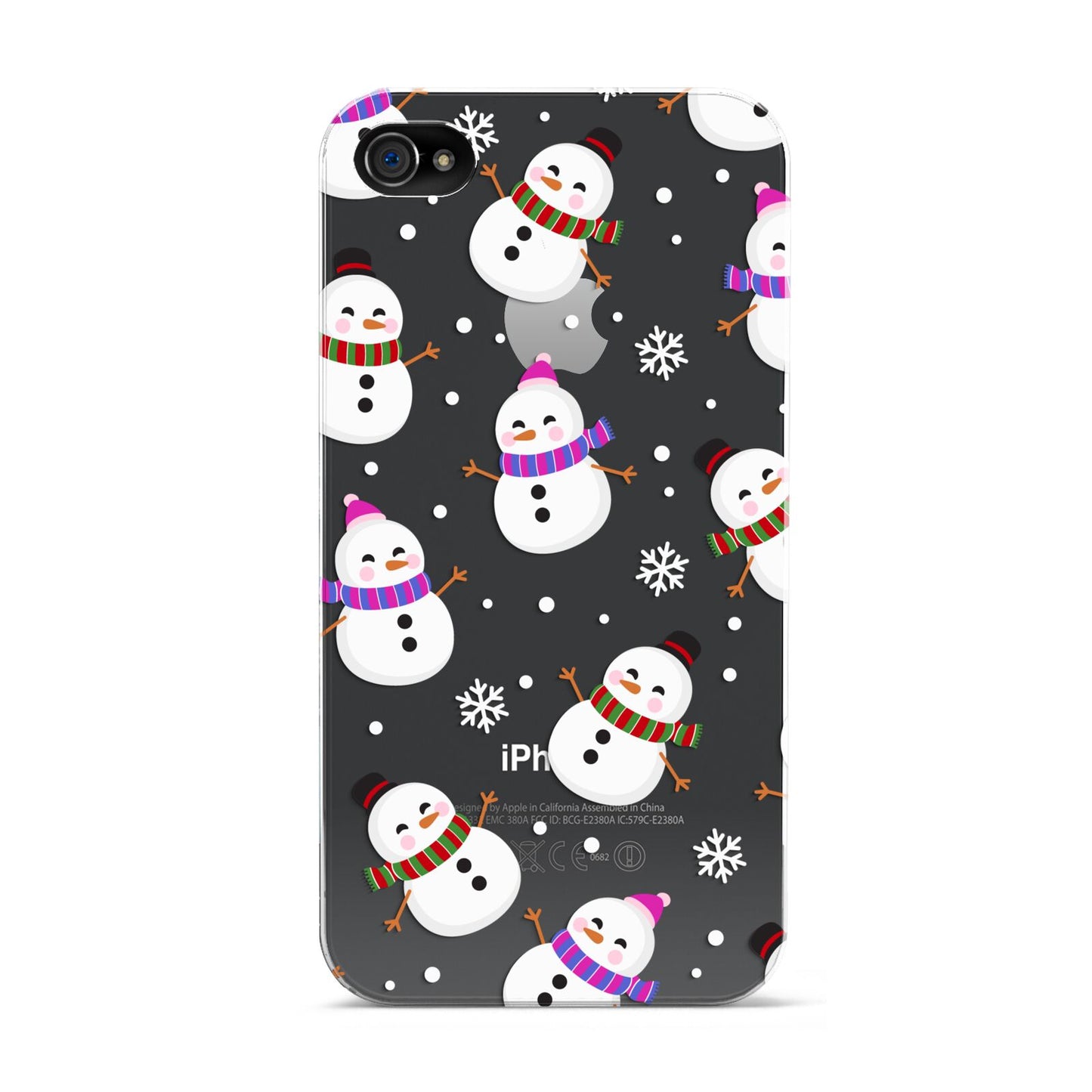 Happy Snowmen Illustrations Apple iPhone 4s Case