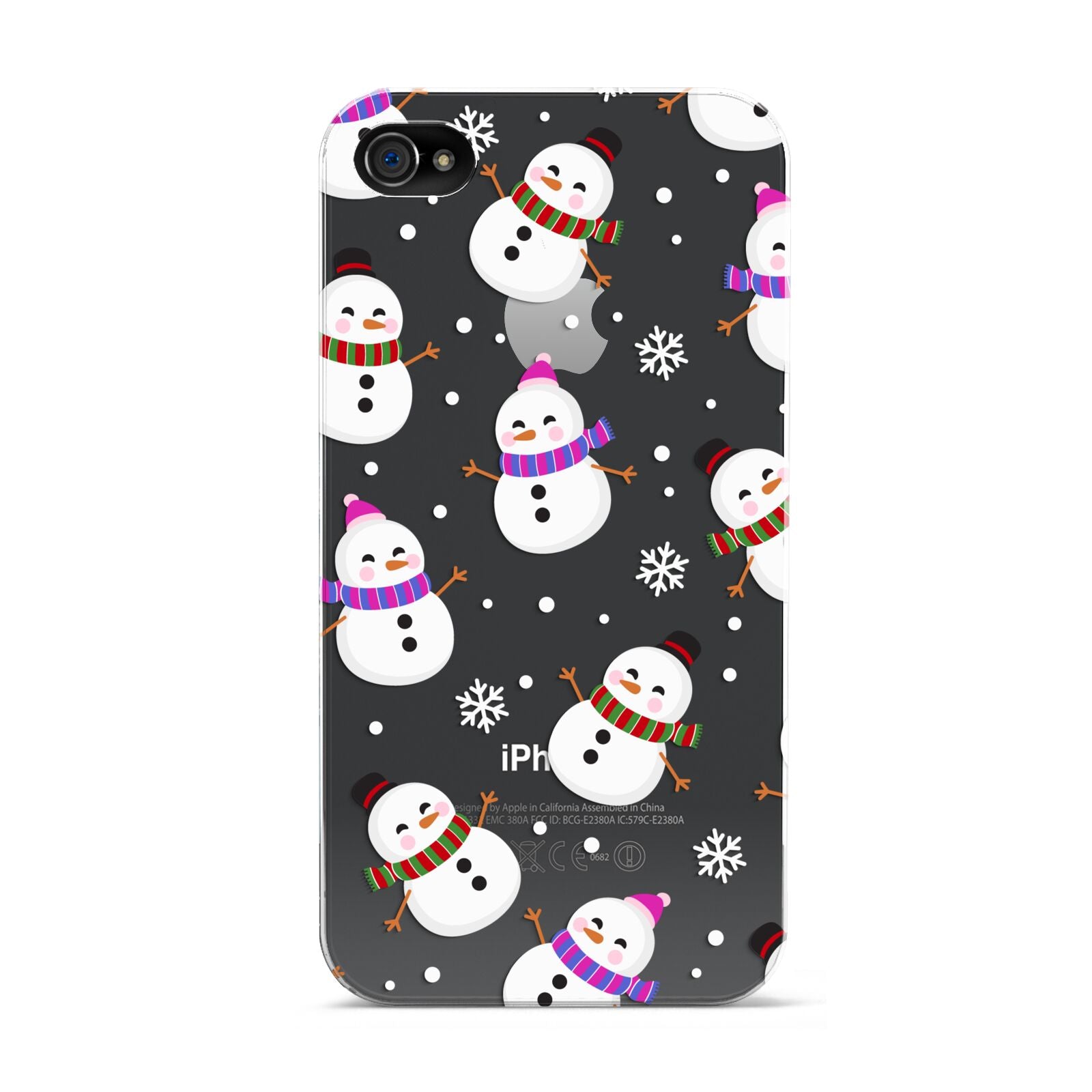 Happy Snowmen Illustrations Apple iPhone 4s Case