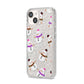 Happy Snowmen Illustrations iPhone 14 Glitter Tough Case Starlight Angled Image