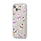 Happy Snowmen Illustrations iPhone 14 Plus Glitter Tough Case Starlight Angled Image