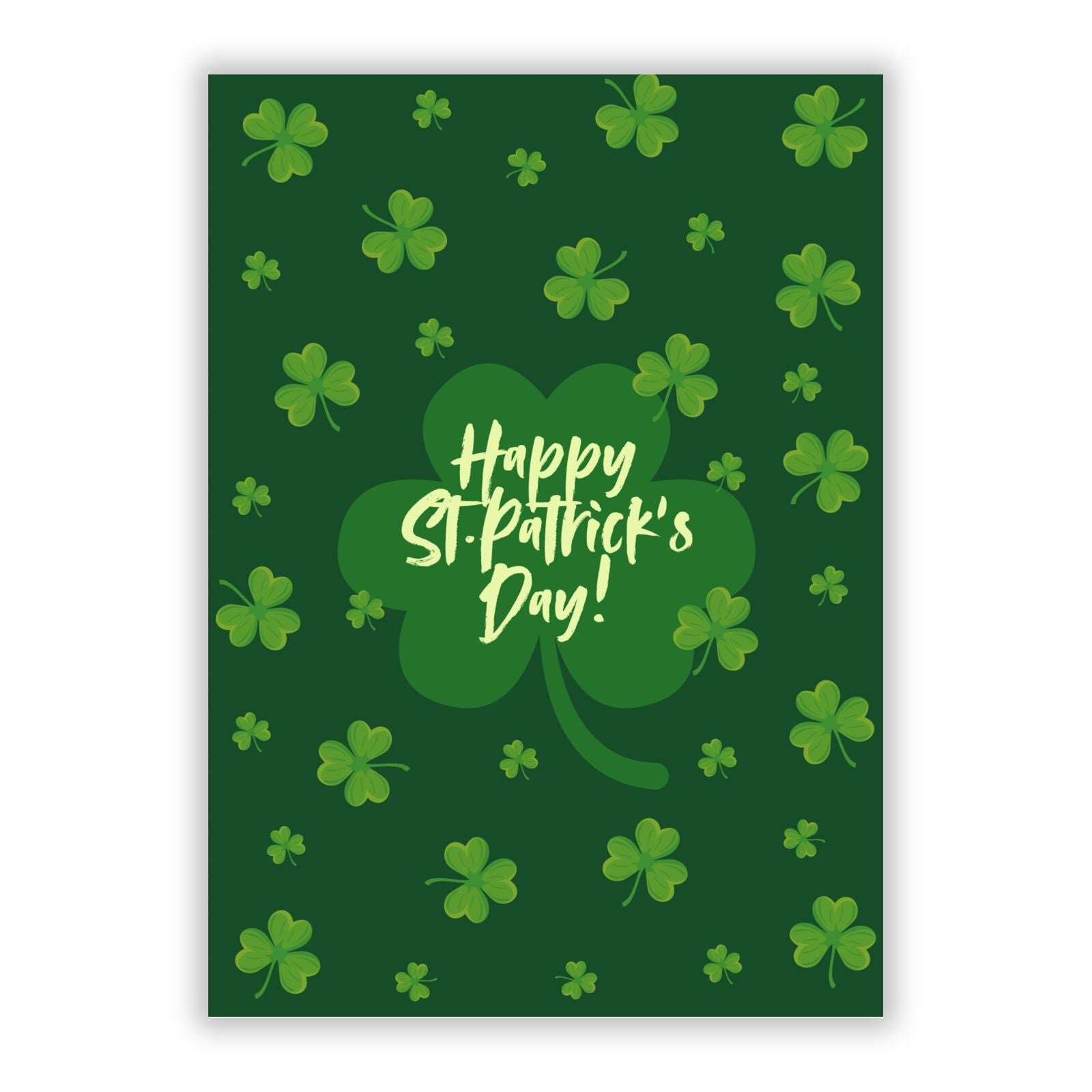 Happy St Patricks Day A5 Flat Greetings Card