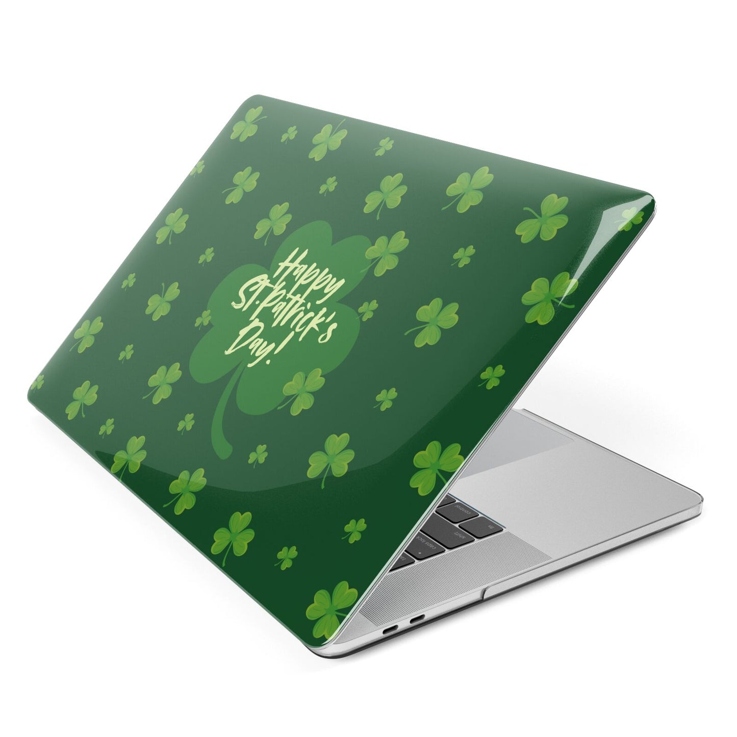 Happy St Patricks Day Apple MacBook Case Side View