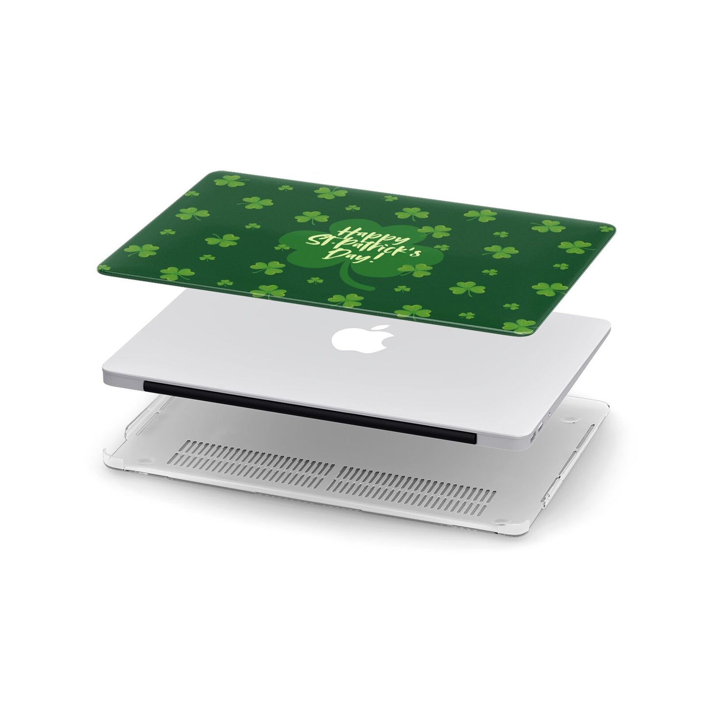Happy St Patricks Day Apple MacBook Case in Detail