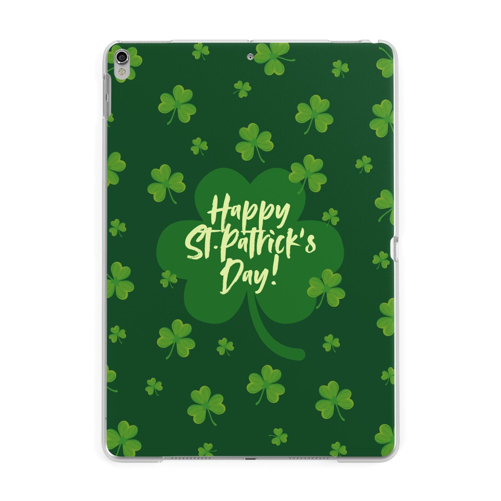 Happy St Patricks Day Apple iPad Silver Case