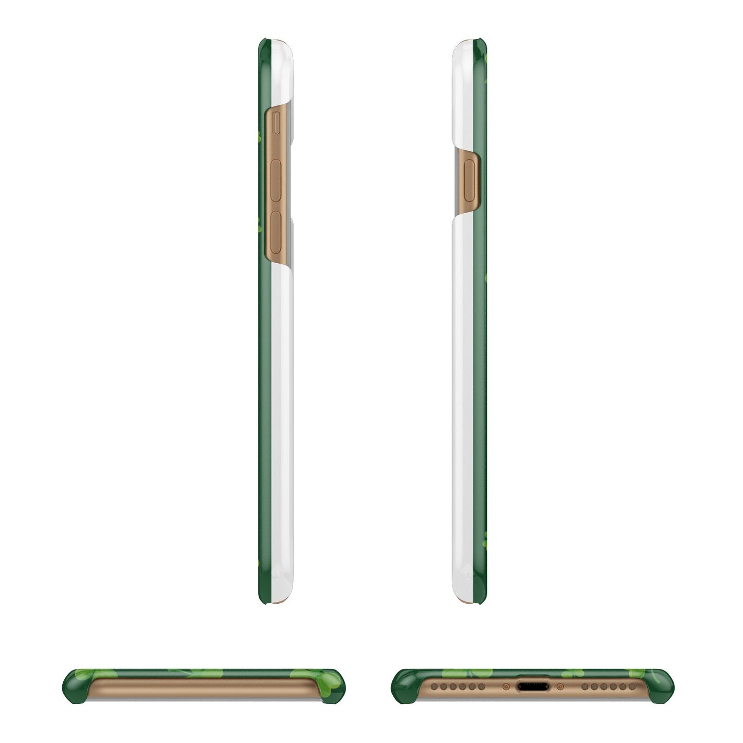 Happy St Patricks Day Apple iPhone 7 8 3D Wrap Snap Case Angled Images