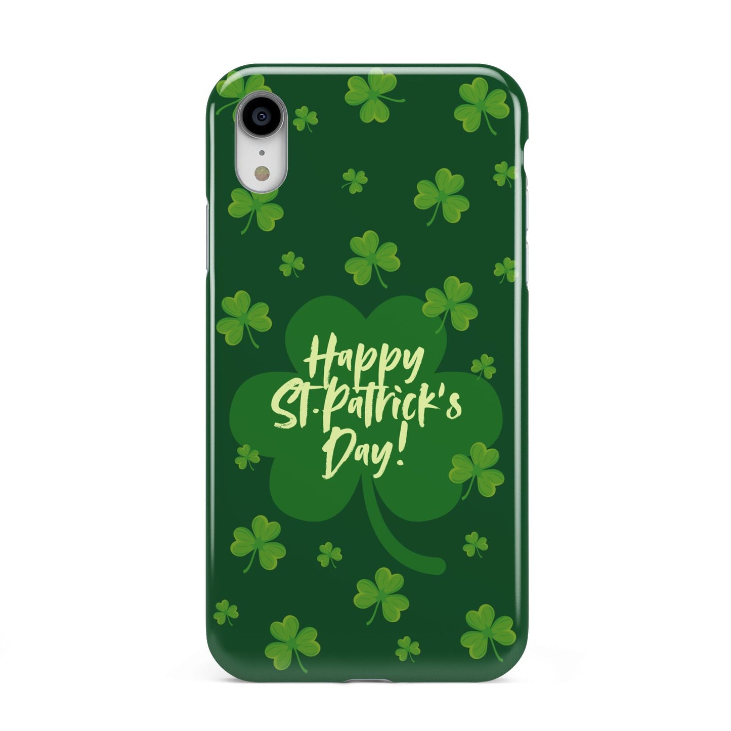 Happy St Patricks Day Apple iPhone XR White 3D Tough Case