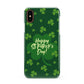 Happy St Patricks Day Apple iPhone XS 3D Snap Case