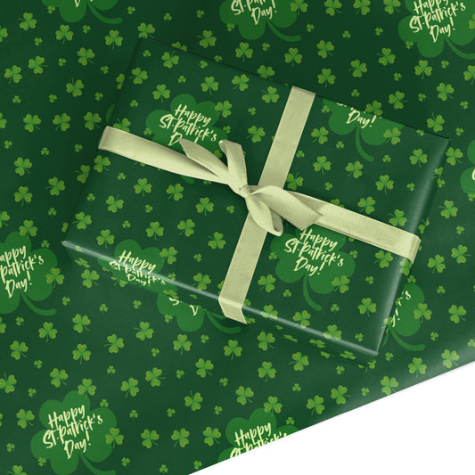 Happy St Patricks Day Custom Wrapping Paper