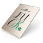 Happy St Patricks Day Luck Apple iPad Case on Gold iPad Side View