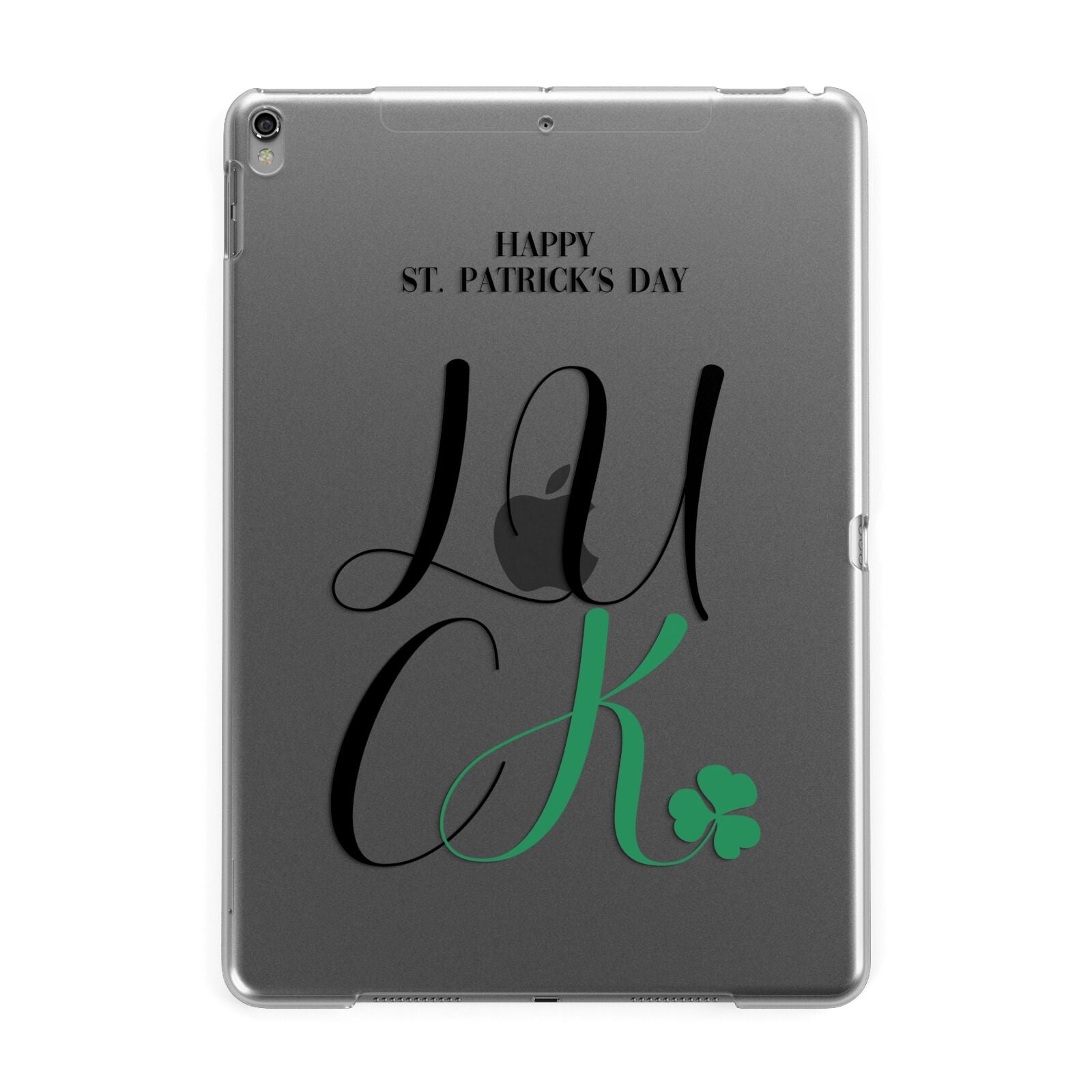 Happy St Patricks Day Luck Apple iPad Grey Case