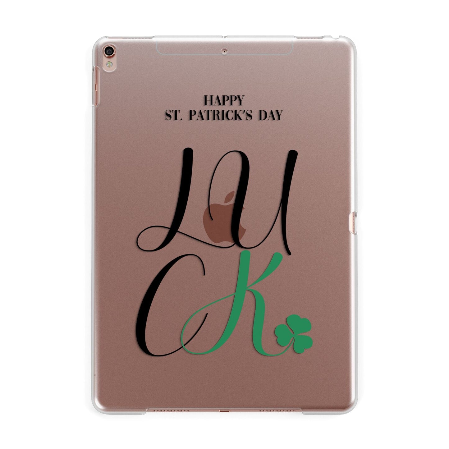 Happy St Patricks Day Luck Apple iPad Rose Gold Case