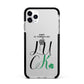 Happy St Patricks Day Luck Apple iPhone 11 Pro Max in Silver with Black Impact Case