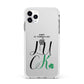 Happy St Patricks Day Luck Apple iPhone 11 Pro Max in Silver with White Impact Case