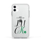 Happy St Patricks Day Luck Apple iPhone 11 in White with White Impact Case